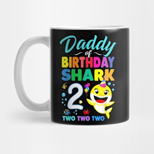 Daddy Of Birthday Shark 2Nd Matching Oufit Party For Family Mug